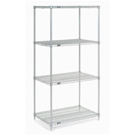Designed To Furnish 24 x 18 x 74 in. Nexel Poly-Z-Brite Wire Shelving, Clear DE2974338